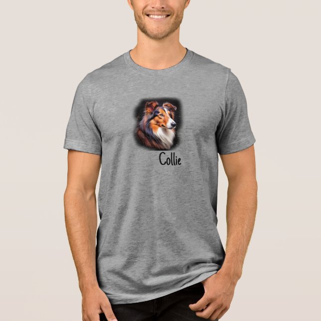 Collie T-Shirt Tri-Blend Shirt (Vorderseite)