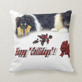 Collie Tri Color Christmas Kissen