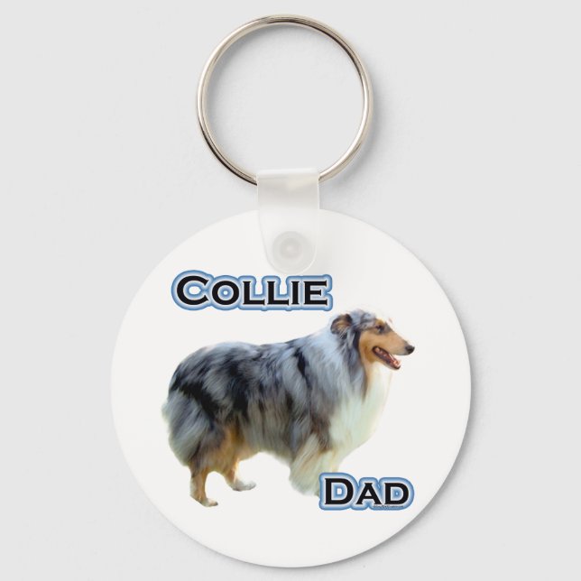 Collie Vater 4 - Schlüsselanhänger (Vorderseite)