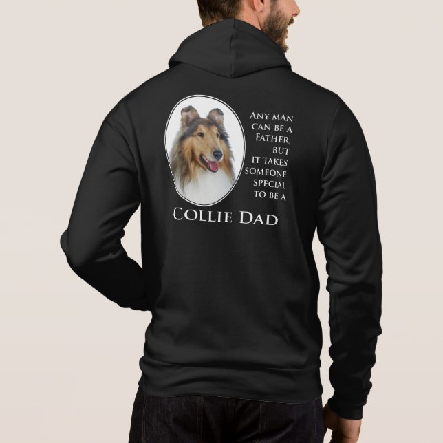 Collie Vater Hoodie (Rückseite)