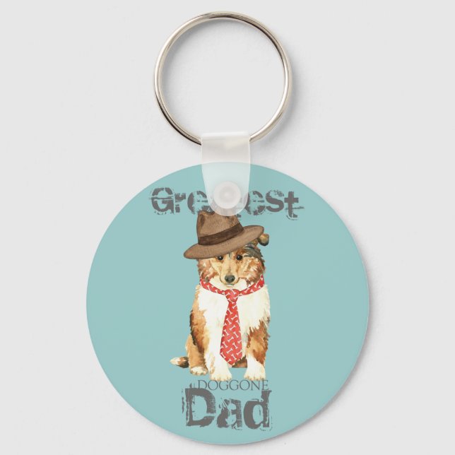 Collie Vater Schlüsselanhänger (Vorderseite)