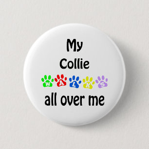 Collie Walks Design Button