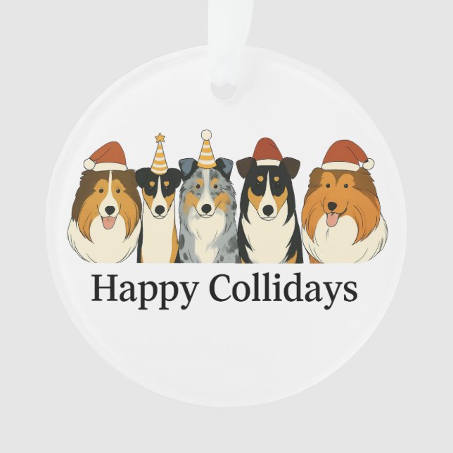 Collie-Weihnachtsbaumschmuck  Ornament (Vorderseite)