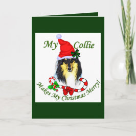 Collie-Weihnachtsgeschenke Feiertagskarte