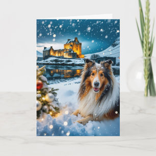 Collie-Weihnachtskarte Feiertagskarte