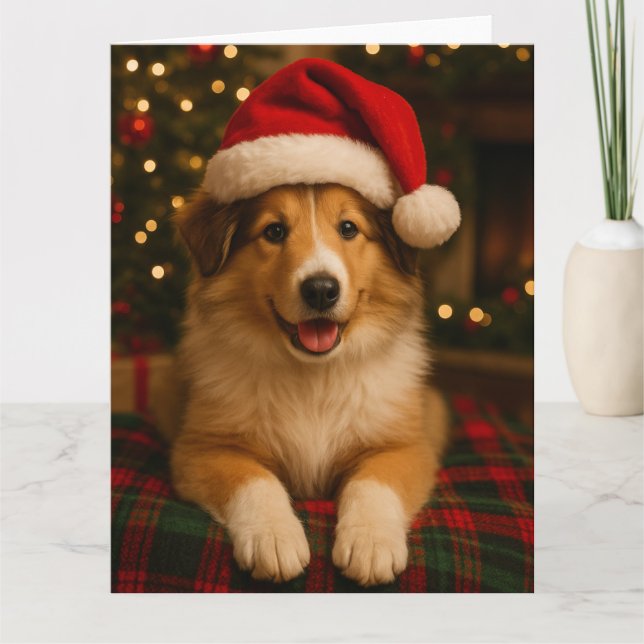 Collie-Weihnachtskarte Karte (Vorderseite)