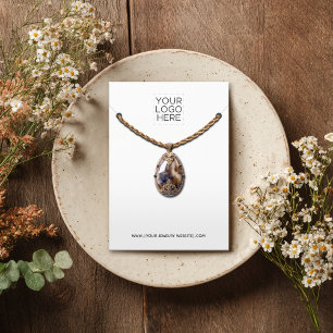 Collier Ajouter Votre Logo Carte d'affichage Bijou