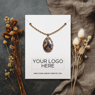 Collier Ajouter Votre Logo Carte d'affichage Bijou