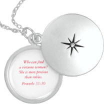 Collier argenté des proverbes 31 vertueux de femme
