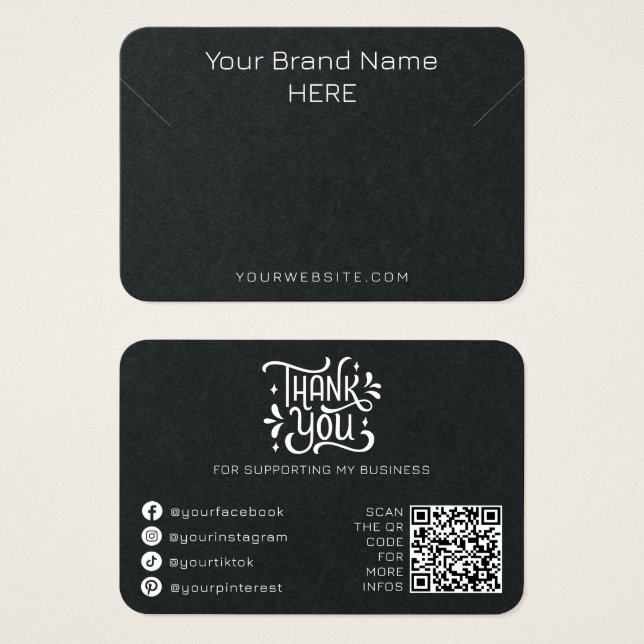 Collier Bijoux Afficher Moderne Simple Noir Blanc (Devant & derrière)