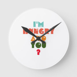 Collier Boîte À Souvenir i'm hungrig montre Runde Wanduhr