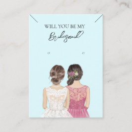 Collier Bridesmaid & Carte d'affichage pour bijoux