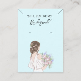 Collier Bridesmaid & Carte d'affichage pour bijoux