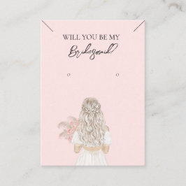 Collier Bridesmaid & Carte d'affichage pour bijoux
