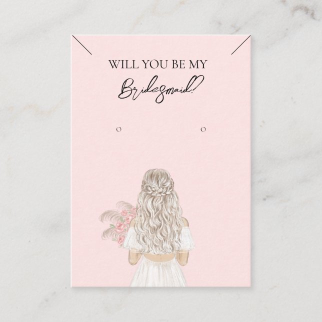 Collier Bridesmaid & Carte d'affichage pour bijoux (Devant)