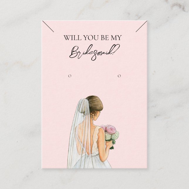 Collier Bridesmaid & Carte d'affichage pour bijoux (Devant)