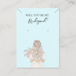 Collier Bridesmaid & Carte d'affichage pour bijoux