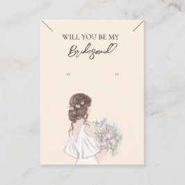 Collier Bridesmaid & Carte d'affichage pour bijoux