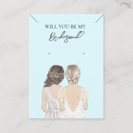 Collier Bridesmaid & Carte d'affichage pour bijoux