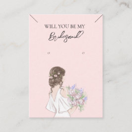 Collier Bridesmaid & Carte d'affichage pour bijoux