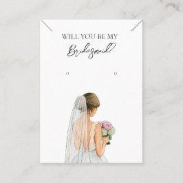 Collier Bridesmaid & Carte d'affichage pour bijoux