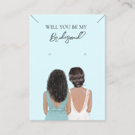 Collier Bridesmaid & Carte d'affichage pour bijoux