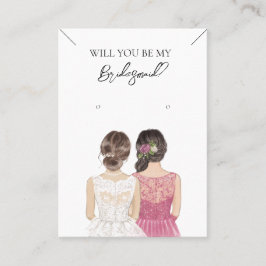 Collier Bridesmaid & Carte d'affichage pour bijoux