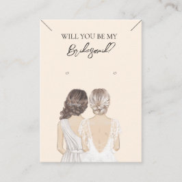 Collier Bridesmaid & Carte d'affichage pour bijoux