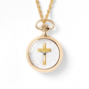 Collier Christian Gold Cross Watch
