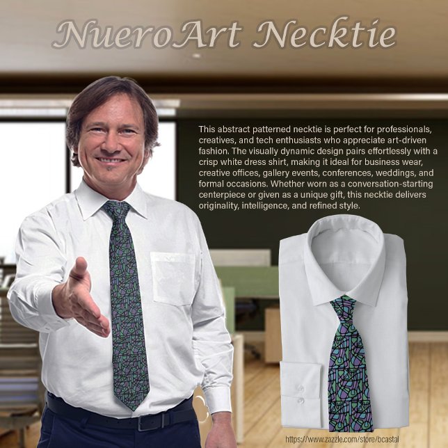 Collier cravate en verre teinté Neuroart (Créateur téléchargé)