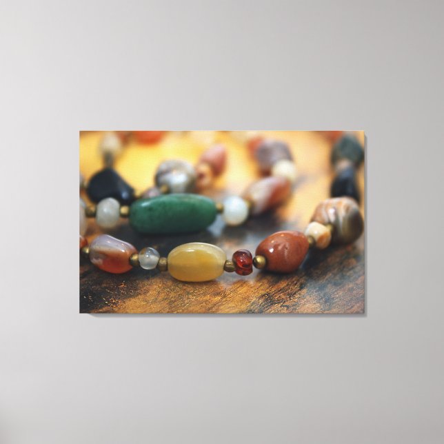 Collier d'agate écossais vintage toile élégante (Recto)