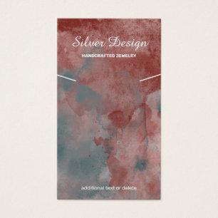 Collier d'aquarelle rouge Auburn - Carte d'afficha