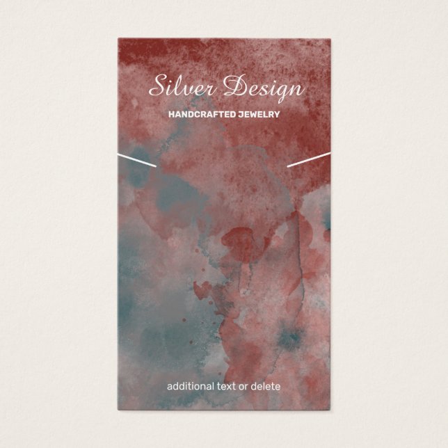 Collier d'aquarelle rouge Auburn - Carte d'afficha (Devant)