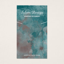 Collier d'aquarelle turquoise rouille - Carte d'af