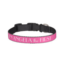 Collier de chien rose Rose brillant Personnalisé