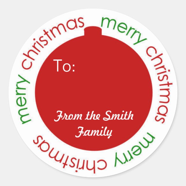 Collier de Noël A et De étiquette autocollant (Devant)