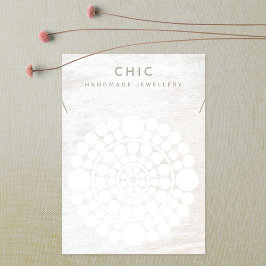 Collier élégant Blanc Bois Cercle Motif