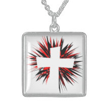 CROIX ÉTOILE FILANTE BLANCHE