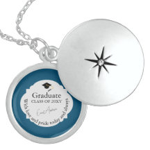 Dedicatory Keepsaké bleu Élégant Modernité Graduat