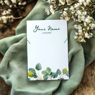 Collier feuilleté à branche d'eucalyptus vert