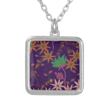 Fleurs sauvages sur violet