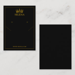 Collier Gold Crown et carte d'affichage d'oreille