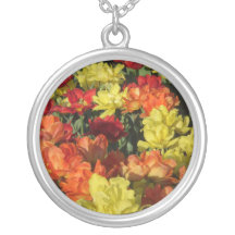Collier Pendentif de carnation ronde