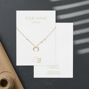 Collier petit coeur or, carte d'affichage bracelet