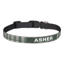 Collier pour animaux, carreaux, personnalisable