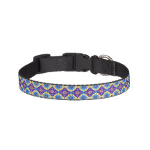 Collier pour chien à motif floral géométrique rétr