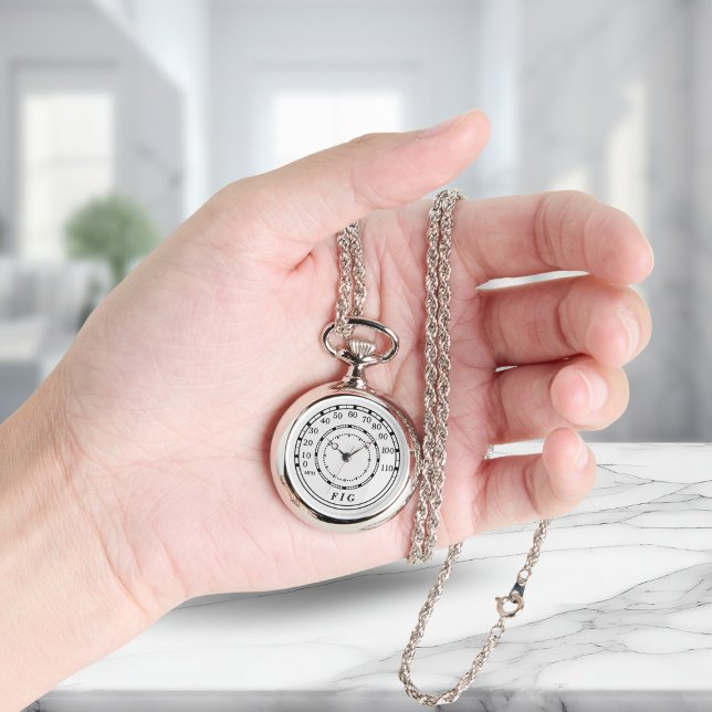 Collier réversible de compteur de vitesse de voitu (A lovely necklace watch perfect for the classic figaro car owner. Just add your initials)