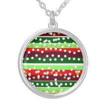 Rouge et Vert Rayures à pois Noël