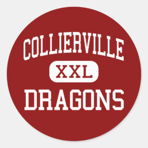 Collierville - Dragons - Middle - Collierville Runder Aufkleber