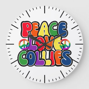 Colliese für die friedliche Liebe Große Wanduhr